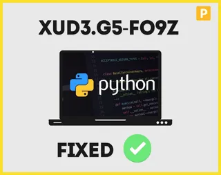 how to fix xud3.g5-fo9z python