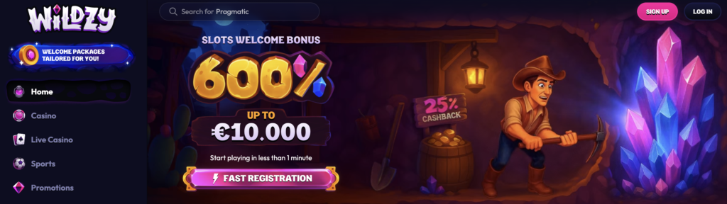 Wildzy Casino - offering bonus buy slots